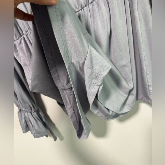 Lovers and Friends Gray Long Sleeve Tie Cuff Romper Size M NWT - Picture 13 of 15